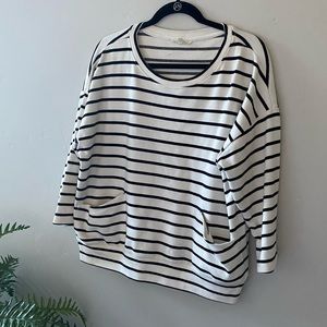 3/$15 3/4 Sleeve Striped Blouse